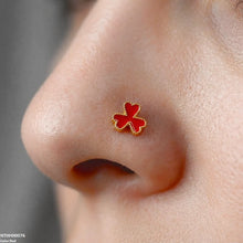 NTHH00076 XAS Clover Flower Stainless Steel Nose Pin - NTHH