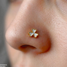 NTHH00076 XAS Clover Flower Stainless Steel Nose Pin - NTHH