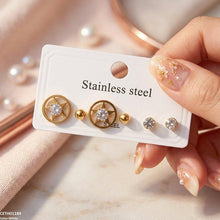 CETH01184 XAS Star/Round Stainless Steel 3 Tops Pairs - CETH