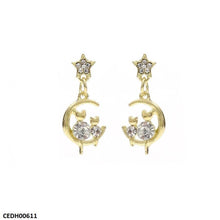 CEDH00611 JMN Star/Moon Drop Earrings - CEDH