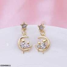 CEDH00611 JMN Star/Moon Drop Earrings - CEDH