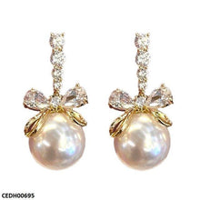 CEDH00695 LSH Bow Pearl Drop Earrings -CEDH