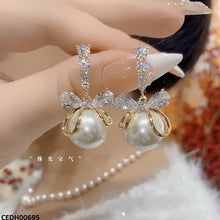 CEDH00695 LSH Bow Pearl Drop Earrings -CEDH