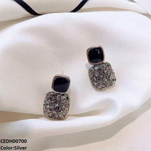 CEDH00700 LSH Round Stone Square Drop Earrings  - CEDH