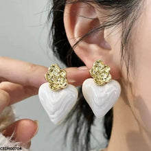 CEDH00704 LSH Flower Heart Drop Earrings - CEDH