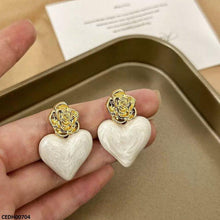 CEDH00704 LSH Flower Heart Drop Earrings - CEDH