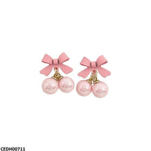 CEDH00711  LSH Bow Pearl Drop Earrings Pair - CEDH
