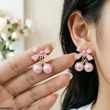 CEDH00711  LSH Bow Pearl Drop Earrings Pair - CEDH