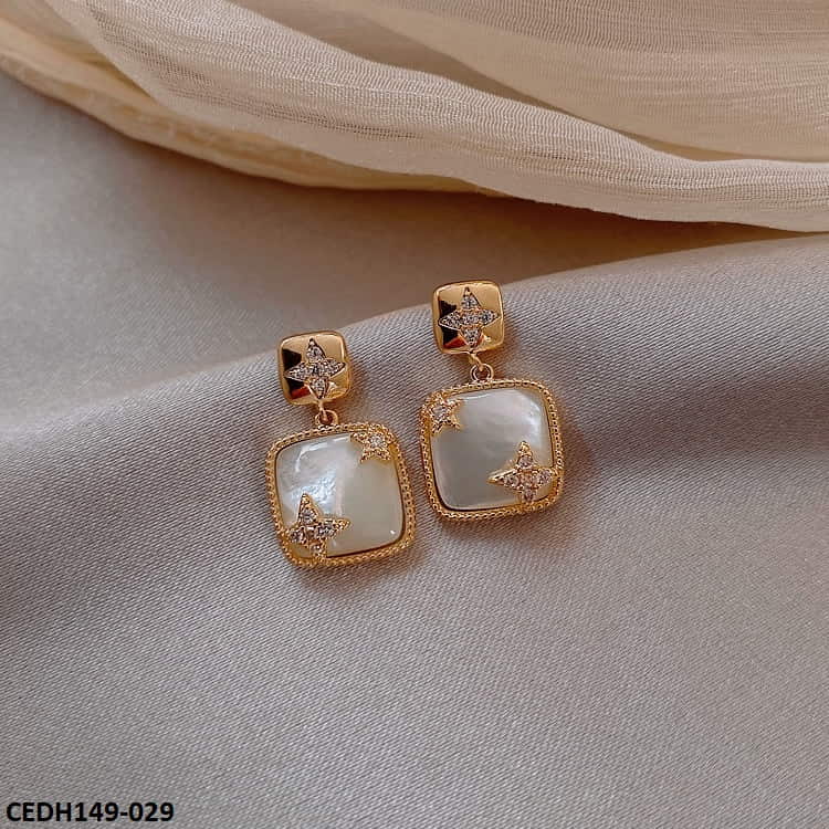 CEDH149 YYZ Star Drop Earrings Pair - CEDH