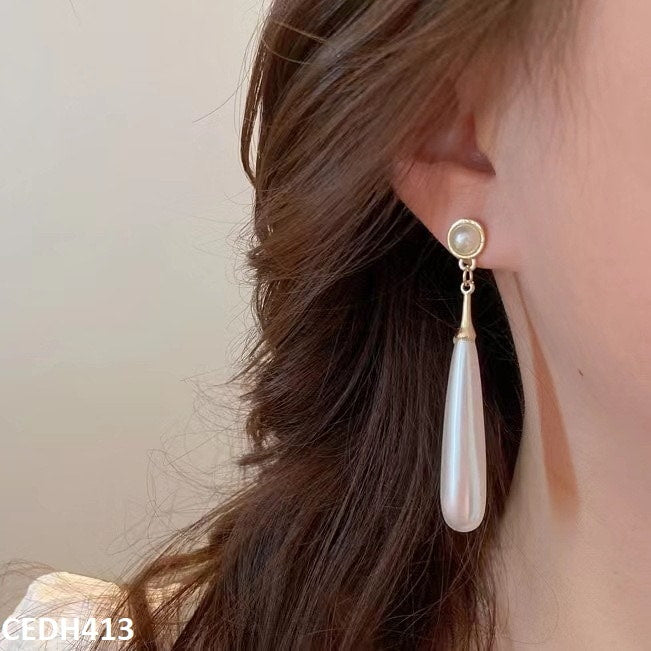 CEDH413 YHC Beads Pearl Drop Earrings Pair - CEDH