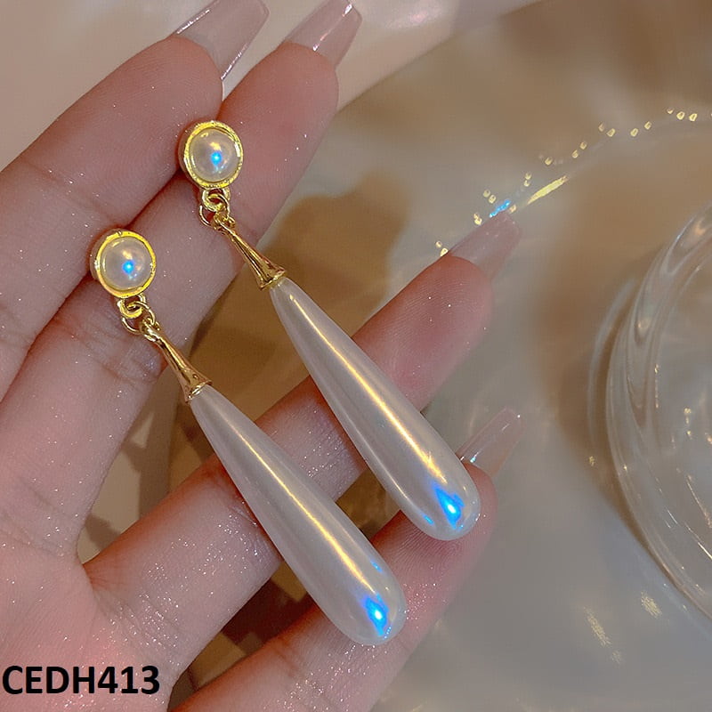 CEDH413 YHC Beads Pearl Drop Earrings Pair - CEDH