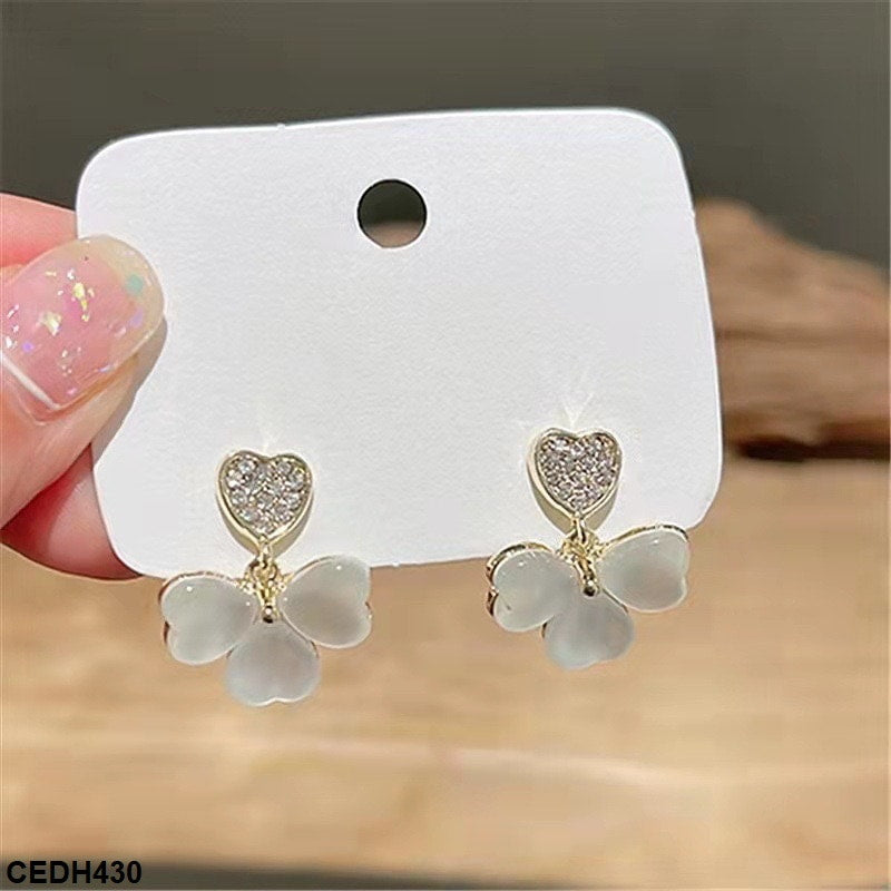 CEDH430 LSH Heart Drop Earrings Pair - CEDH