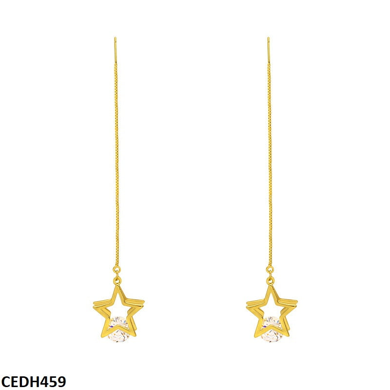 CEDH459 YQG Star Drop Earrings Pair - CEDH
