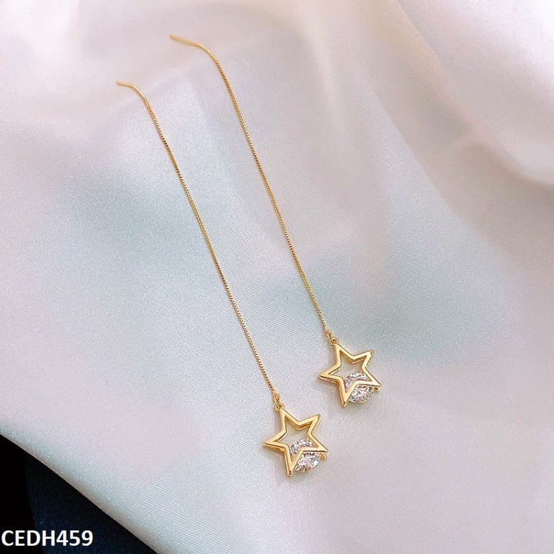 CEDH459 YQG Star Drop Earrings Pair - CEDH