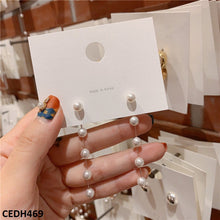 CEDH469 YYZ Pearl Chain Drop Earrings Pair - CEDH