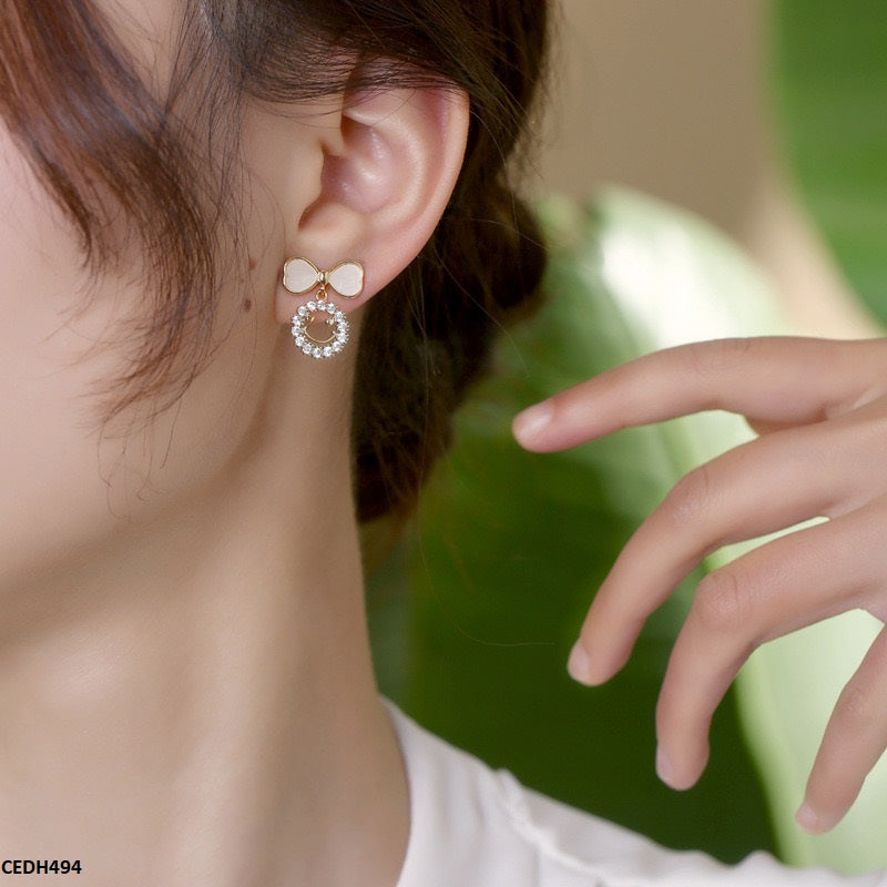 CEDH494 SYB circle Drop Earrings - CEDH