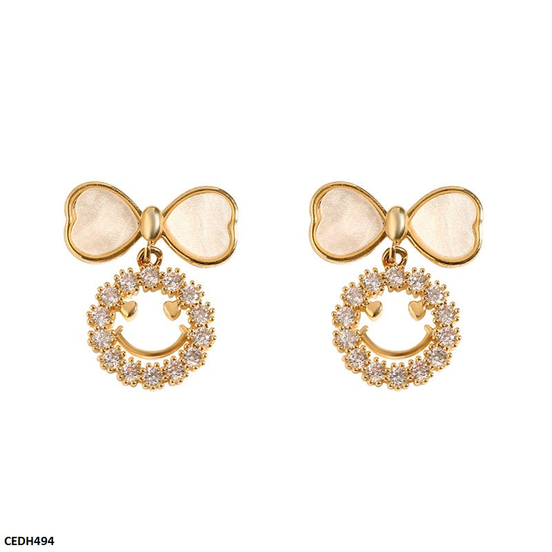 CEDH494 SYB circle Drop Earrings - CEDH