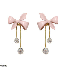 CEDH582 ZCD Bow/Round Drop Earrings  - CEDH