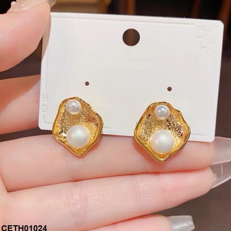 CETH01024 CETH01004 ZHL Large Pearl Stud Tops Pair - CETH