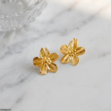 CETH01177 HLN Floral Flower Stainless Steel Tops Pair - CETH