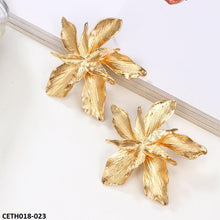 CETH018 JMN Edge Layer Flower Stud Tops Pair - CETH