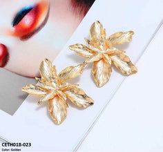 CETH018 JMN Edge Layer Flower Stud Tops Pair - CETH