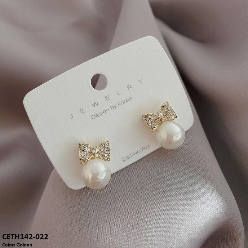 CETH142 JMN Pearl Bow Tops Pair - CETH