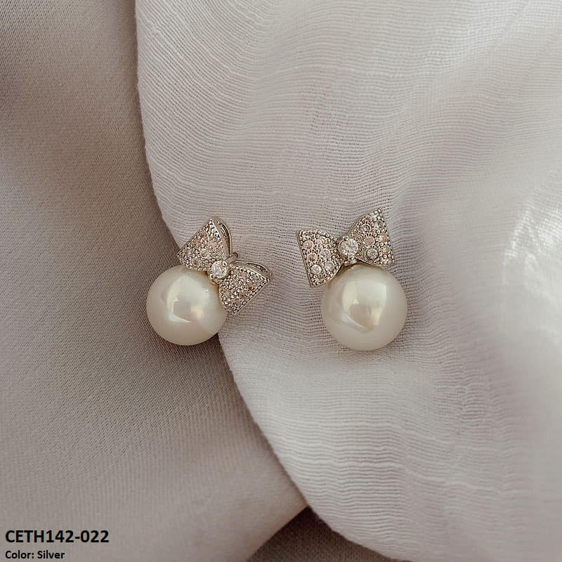 CETH142 JMN Pearl Bow Tops Pair - CETH