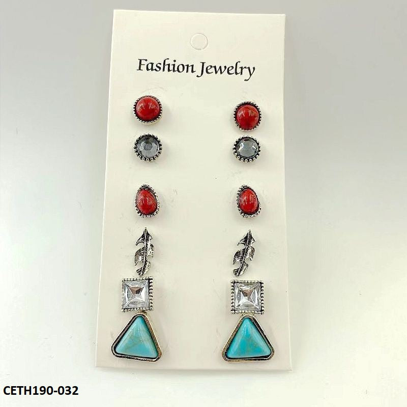 CETH190 ZLX 6 Pair Studs Set - CETH