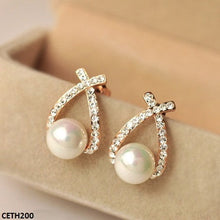 CETH200 SGC Cross Pearl Stud Tops Pair - CETH