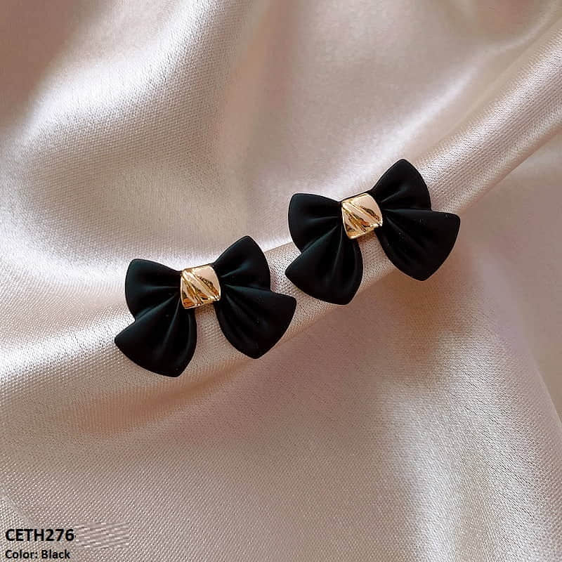 CETH276 YQG Bow Stud Tops Pair - CETH