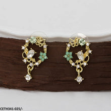 CETH341 SYB Sterling Butterfly And Flower Stud Tops Pair - CETH