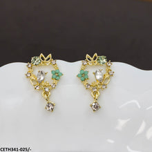 CETH341 SYB Sterling Butterfly And Flower Stud Tops Pair - CETH