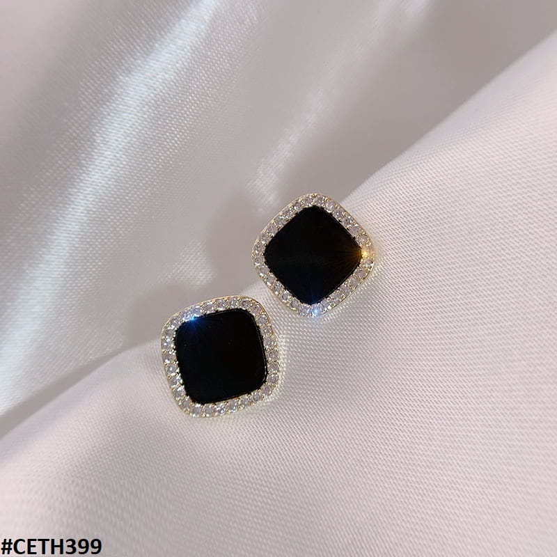 CETH399 YYZ Black Painted Square Tops Pair - CETH