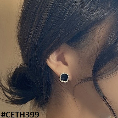 CETH399 YYZ Black Painted Square Tops Pair - CETH