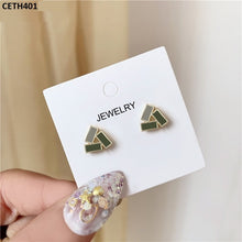 CETH401 YYZ Painted 3 Baguette Triangle Stud Tops Pair - CETH
