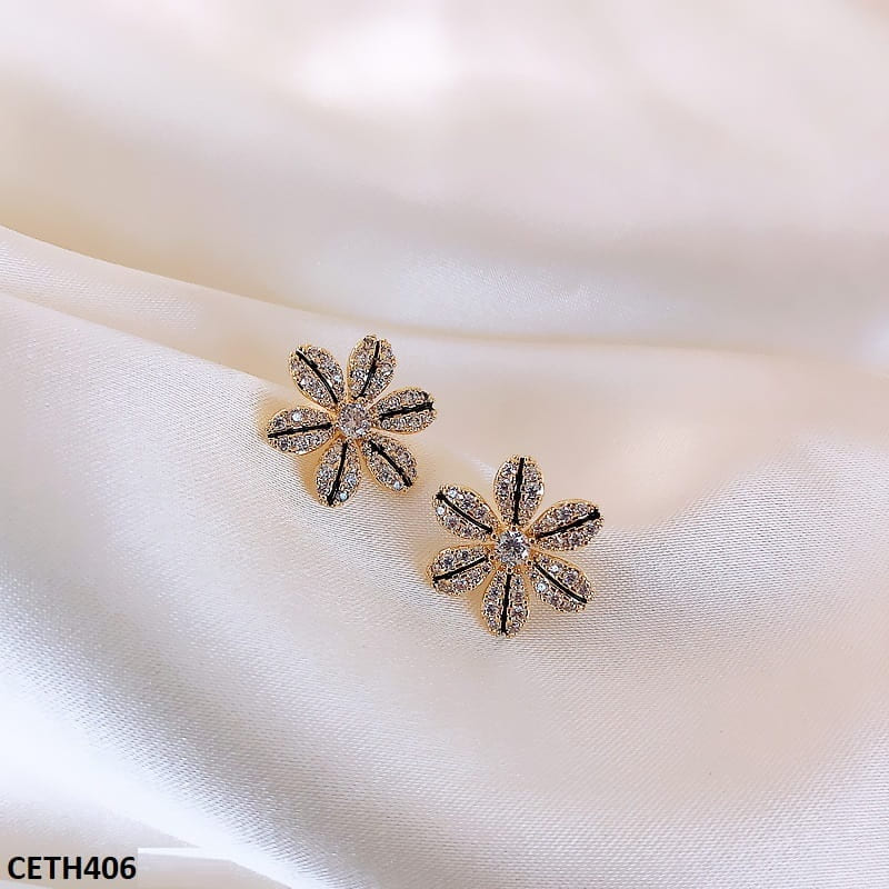 CETH406 XST Flower Stud Pair - CETH