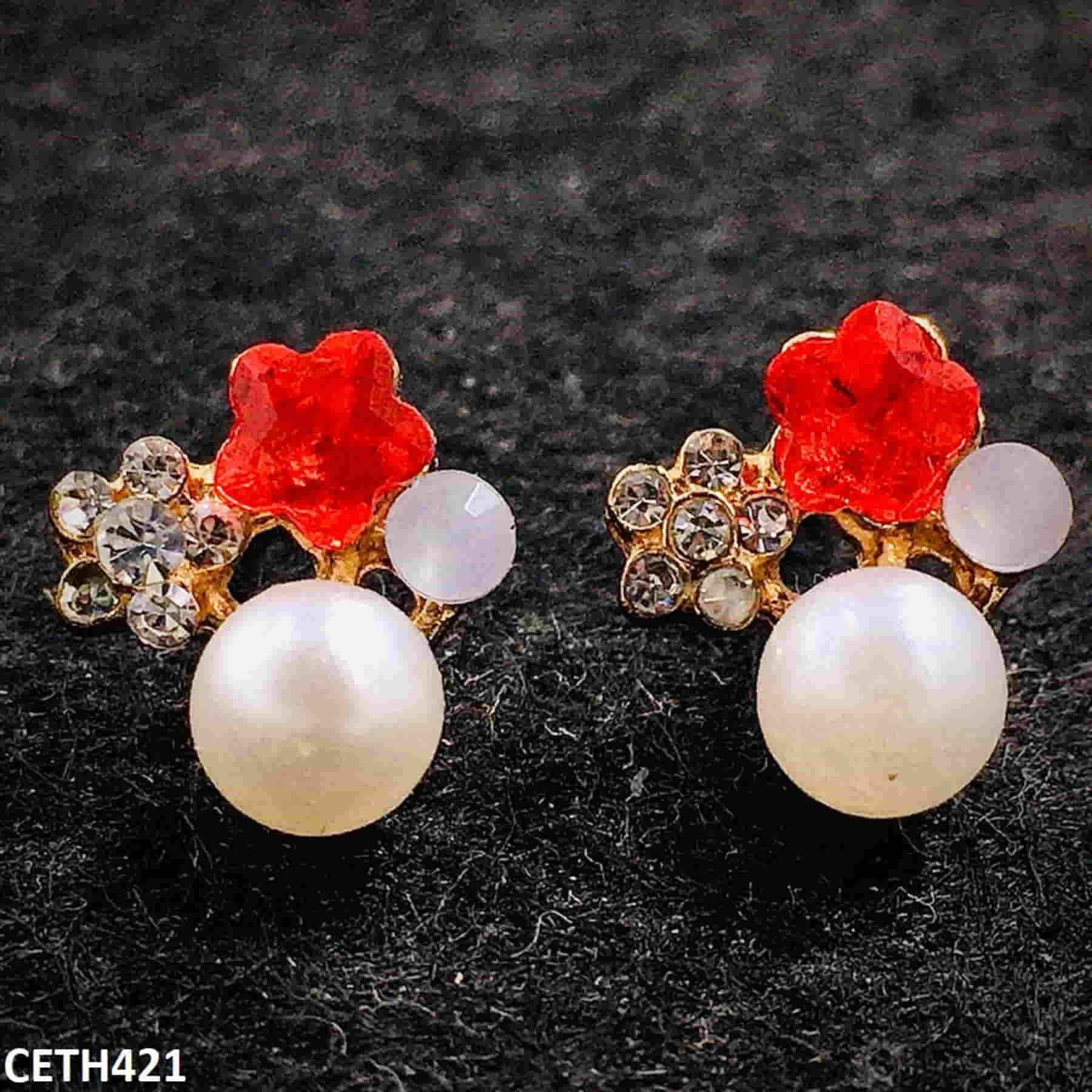 CETH421 SGC Flower and Star Stud Tops Pair - CETH