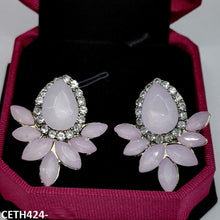 CETH424 LQP Step Pear Stud Tops Pair - CETH
