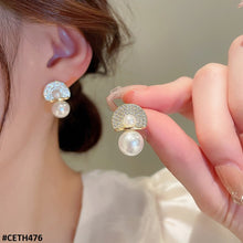 CETH476 SYB Umbrella Pearl Ear Tops Pair - CETH