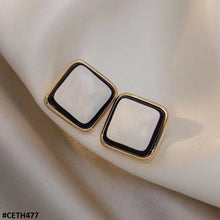 CETH477 ZCD Step Cushion Stud Ear Tops Pair - CETH