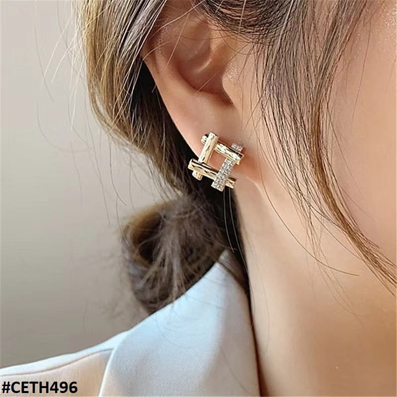 CETH496 BTO Square  Stud Tops Pair - CETH