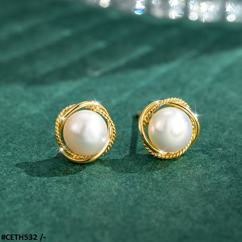 CETH532 KRL Pearl Earring Tops Pair - CETH