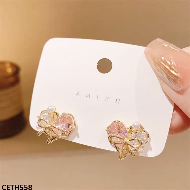 CETH558 ZHL Bow/Heart Tops Pair - CETH