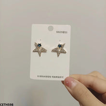 CETH598 BTO Half Star Ear Tops Pair - CETH