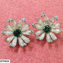 CETH616 YQG Flower Ear Tops Pair - CETH