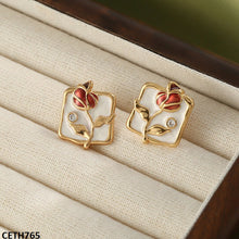 CETH765 BTO Painted Flower Square Tops Pair - CETH