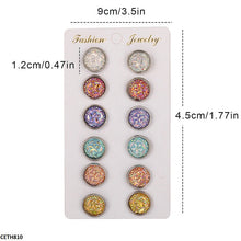 CETH810 JMN Round Stud Tops 6 Pair - CETH