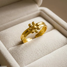 CRGH00803 NMS Stainless Steel Floral Flower Ring Adjustable - CRGH