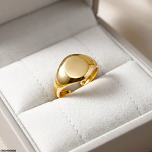 CRGH00808  NMS Stainless Steel Oval Signet Ring Adjustable - CRGH